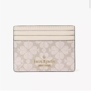 Kate Spade Signature Spade Flower Small Slim Card Holder